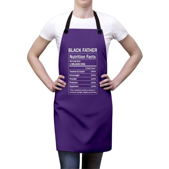 Black Father Nutrition Fact  apron