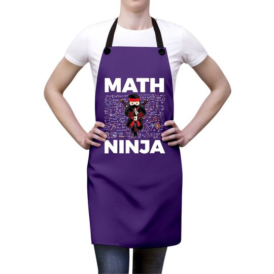 Math Ninja Apron For Mathematics Teacher Student