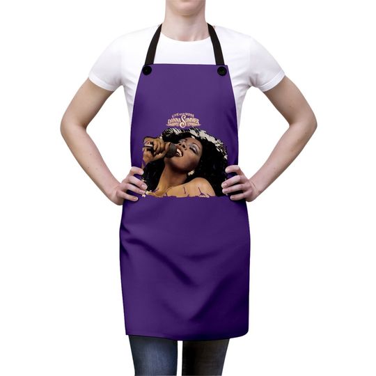 Donna Summer Live And More Casual Music Theme Classic Short Sleeve Apron
