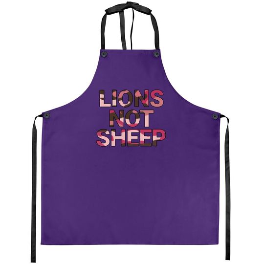 Lions Not Sheep Graphic Apron