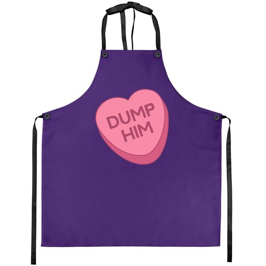Valentine's Day Apron Candy Valentines Hearts Dump Him Apron