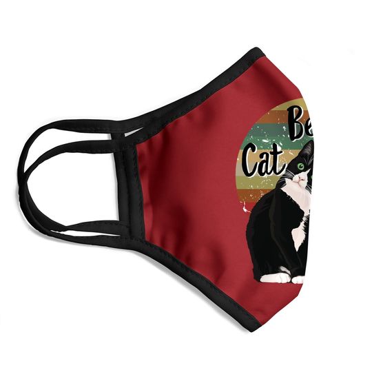 Best Cat Dad Ever Tuxedo Father's Day Gift Funny Retro Face Mask Face Mask