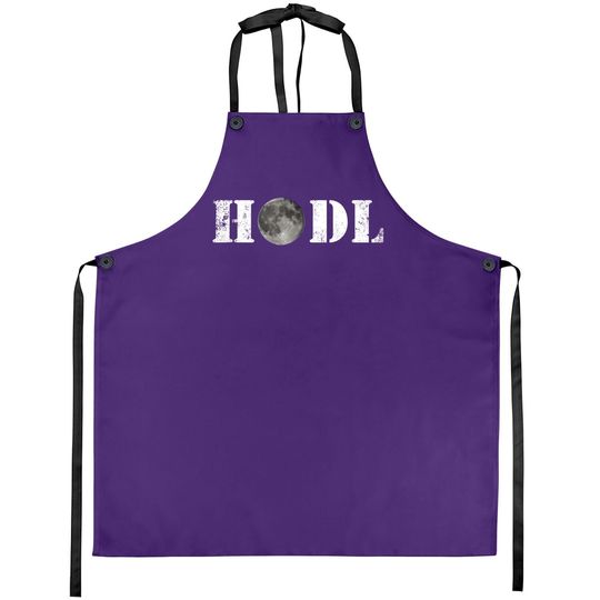 Crypto Merch, Hodl Moon Cryptocurrency  apron