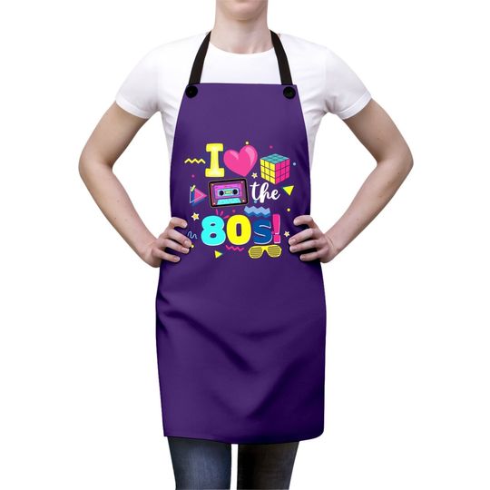 I Love The 80s Gift Apron 80s Birthday Party 1980's Party Apron