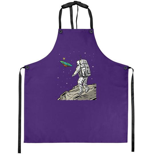 Flat Earth Moon Landing Conspiracy Theory Anti Scientism Apron