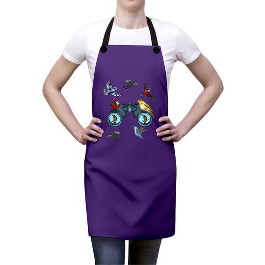 Birdwatching Bird Nerd Great Bird Watcher Apron Binoculars