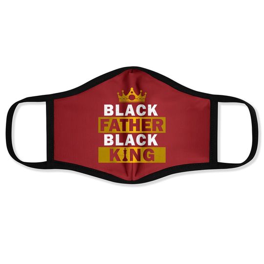 Black Father Black King African American Face Mask