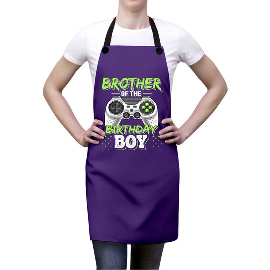 Brother Of The Birthday Boy Matching Video Game Birthday Apron