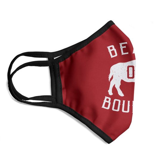 Beast Of Bourbon Drinking Whiskey Design Bison Buffalo Party Face Mask