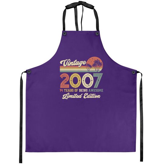 Vintage 2007 14th Birthday Gift Boys Girls Apron