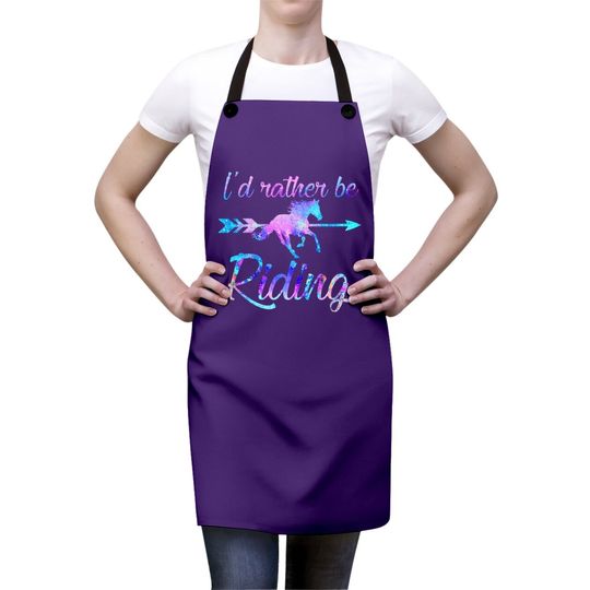 Horse Lover Gift Rather Be Riding Equestrian Apronn Girl Apron