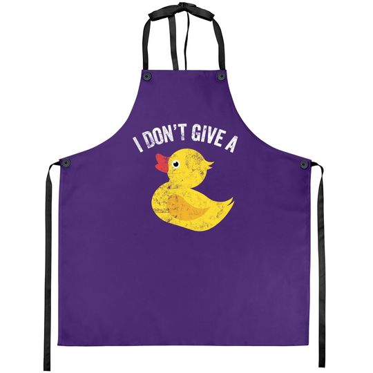 I Don't Give A Duck Distressed Vintage Look Apron