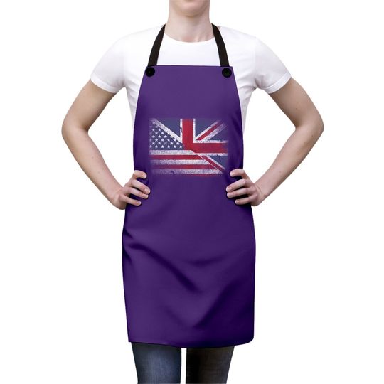 British American Flag Great Britain Union Jack Apron.