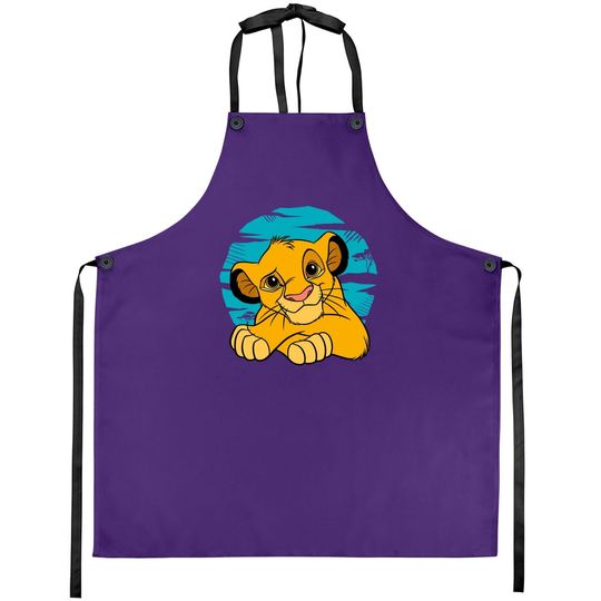 The Lion King Young Simba Resting Blue 90s Apron