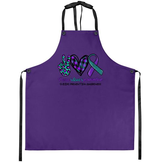 Peace Love Prevention Suicide Prevention Awareness Apron
