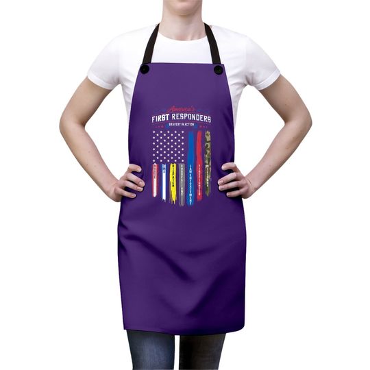 America's First Responders Flag Support American Heroes Apron