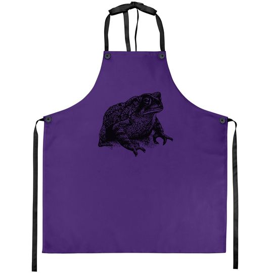 Fat Toad Minimalist Frog Amphibian Biology Realistic Apron
