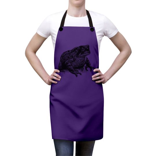 Fat Toad Minimalist Frog Amphibian Biology Realistic Apron