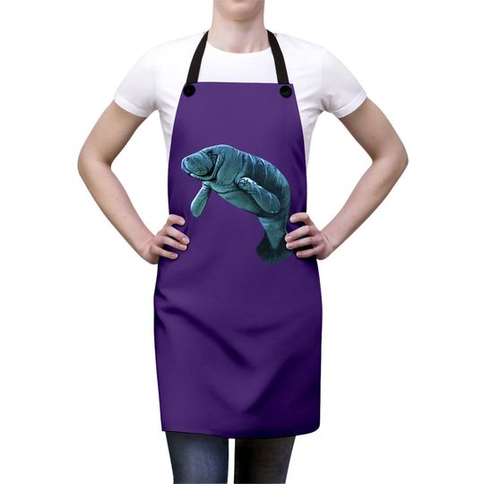 Chubby Manatee Sea Cow Dugong Lover Floaty Potato Sea Animal Apron