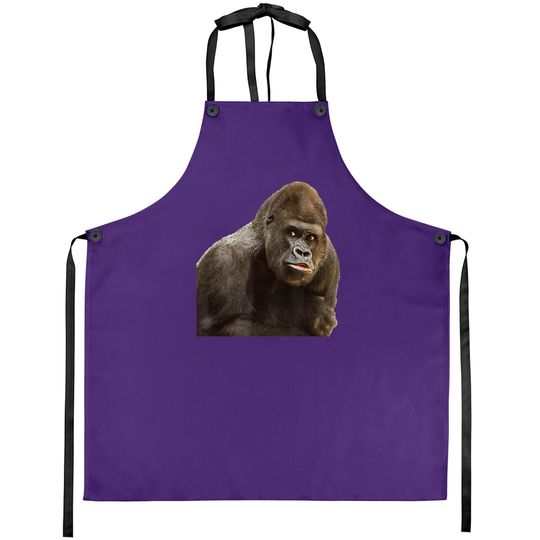 Gorilla Ape Wildlife Zoo Animals Prints Preservation Apron