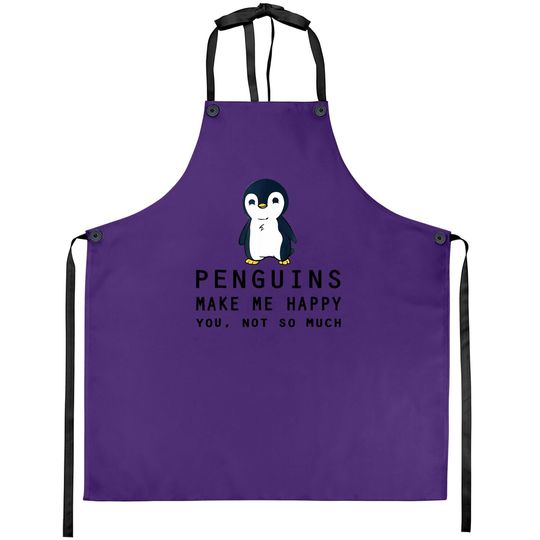 Penguins Make Me Happy Penguin Apron