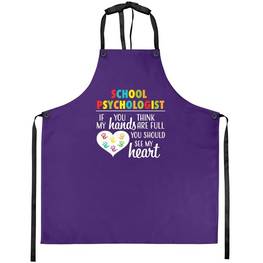 School Psychologist Heart Apron