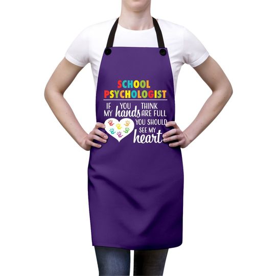 School Psychologist Heart Apron