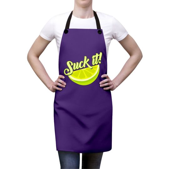 Suck It Mexican Green Lime Slice Apron