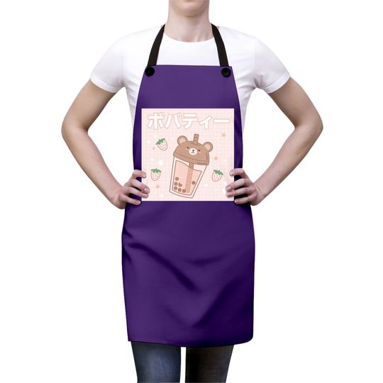 Bubble Milk Tea Boba Cute Bear Kawaii Aesthetic Apron