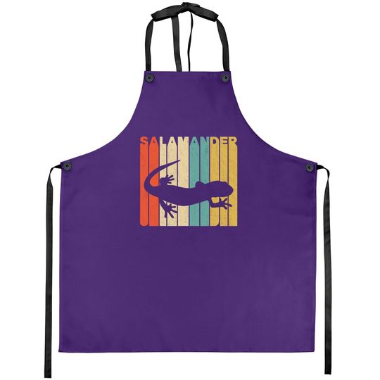 Vintage Retro Style Salamander Silhouette Apron