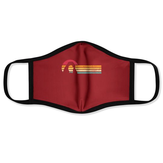 Retro Vintage Delicate Arch Silhouette Arches National Park Face Mask