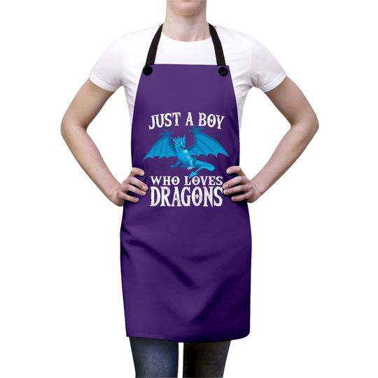 Just A Boy Who Loves Dragons Dragon Costume Gift Apron