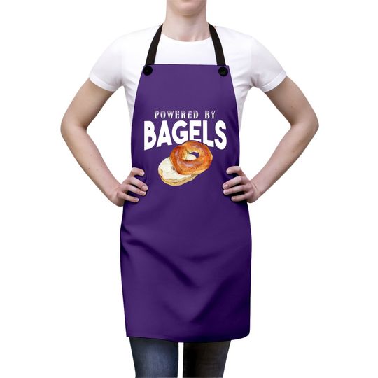 Bagel Lover Gifts - Powered By Bagels Gift Apron