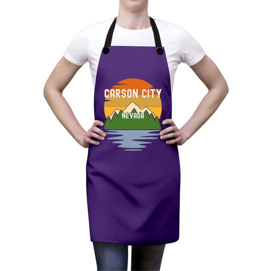 From Carson City Nevada Vintage Sunset Apron
