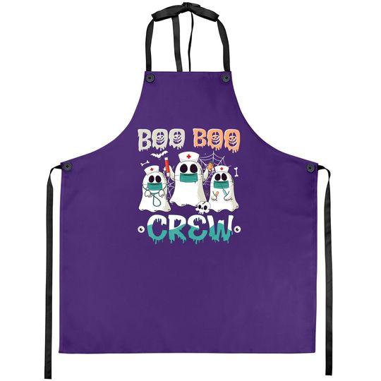 Boo Boo Crew Nurse Halloween Ghost Costume Matching Apron