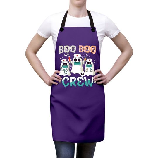 Boo Boo Crew Nurse Halloween Ghost Costume Matching Apron