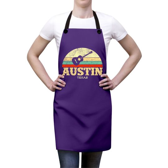 Retro Austin Texas Guitar Apron