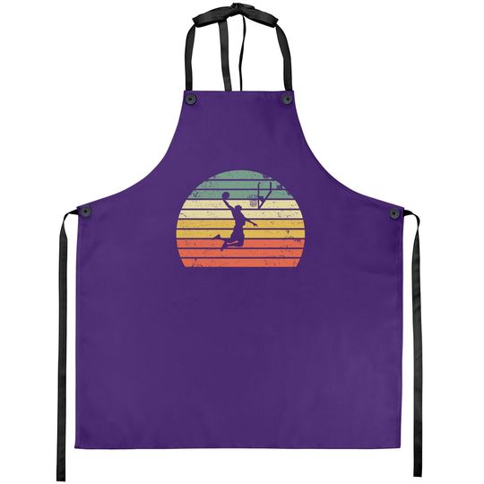 Vintage Retro Basketball Dunk Apron