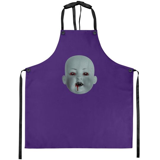 Halloween Spooky Bloody Doll Head Vampire Apron