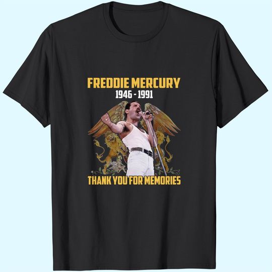 Freddie Mercury Thank You For Memories T-Shirts