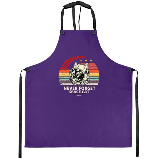 Astronaut Cat Retro Space Cat Apron