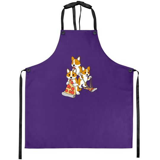 Pizza Corgi Dog Apron
