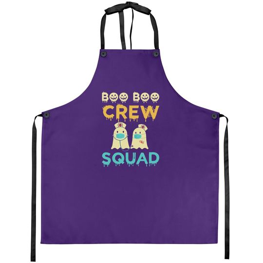 Boo Boo Crew Squad Nurse Halloween Nurses Rn Ghost Apron