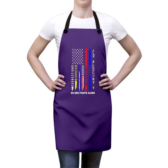 No One Fights Alone Patriot Apparel Apron Apron Fit