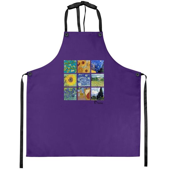 Van Gogh Paintings Sunflowers, Starry Night Apron