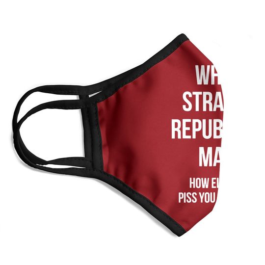 White, Straight, Republican, Male - Funny Republican Face Mask