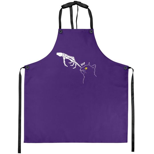 Halloween Cat Black Lover Skeleton Hand Boop Horror Custome Apron