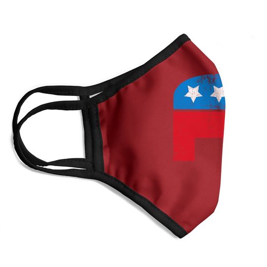 Distressed Republican Elephant Face Mask