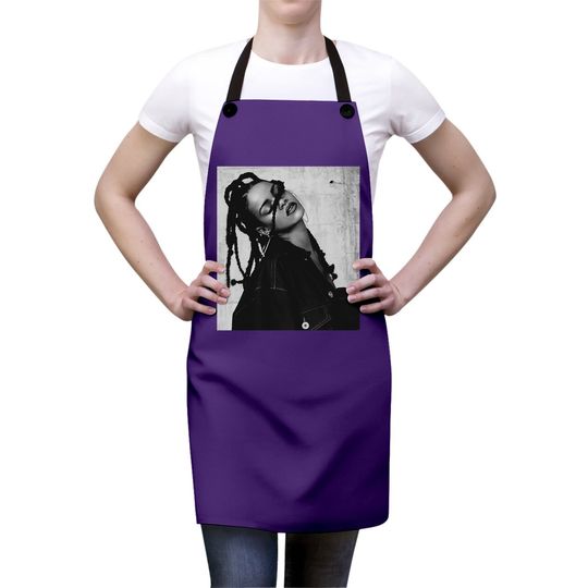Rihanna B&w Aesthetic Apron