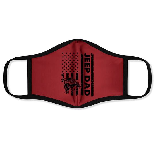 Jeep Dad American Flag Face Mask